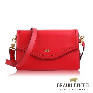 【BRAUN BUFFEL 德國小金牛】台灣總代理 SUPERSTAR-C 斜背包-紅色(BF674-26-RD)