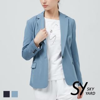 【SKY YARD】單釦修身西裝外套(藍色)