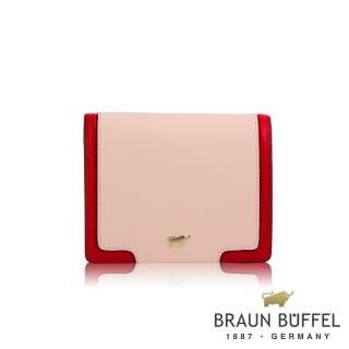 【BRAUN BUFFEL 德國小金牛】台灣總代理 SUPERSTAR-C 5卡兩折短夾-撞色(BF674-401-MT)