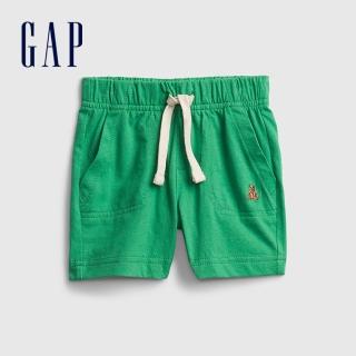 【GAP】嬰兒 布萊納系列 柔軟運動休閒短褲(729139-綠色)
