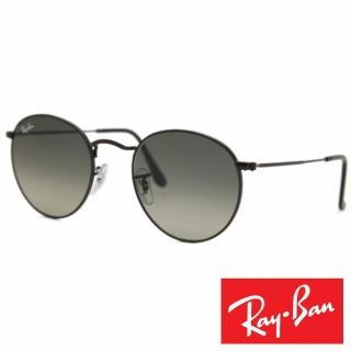 【RayBan 雷朋】復古圓框太陽眼鏡(漸層黑#3447-002/53)