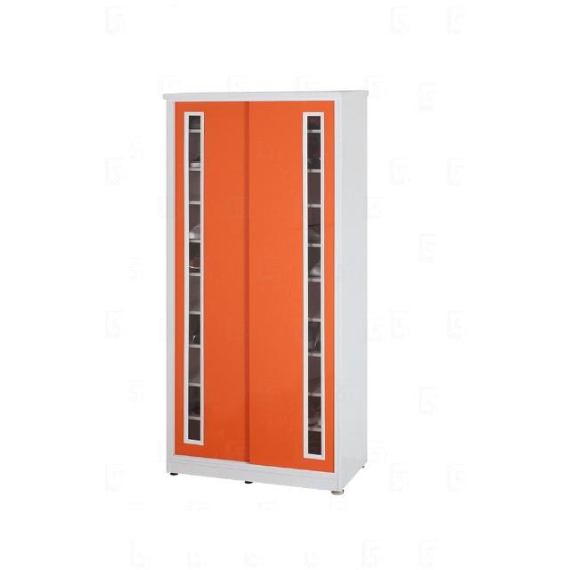 【艾蜜莉的家】2.7尺塑鋼壓克力推門鞋櫃