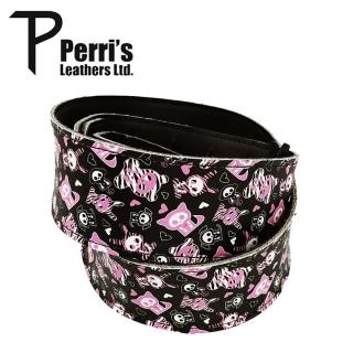 【PERRIS】嚴選骷髏兔皮革吉他背帶-A款黑色/原廠公司貨/庫存品超低價出清(A款黑色骷髏兔皮革吉他背帶)