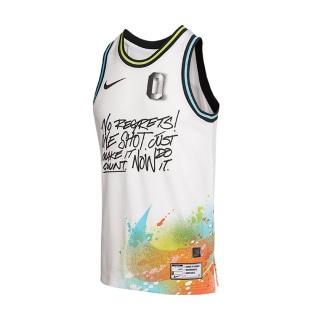 【NIKE 耐吉】球衣 DNA Premium Jersey 男款 潑漆 籃球 背心 吸濕排汗 大勾勾 手寫 白 彩(DJ5216-100)
