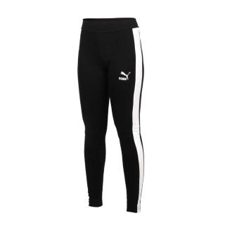 【PUMA】女流行系列T7緊身長褲-歐規 緊身褲 運動 慢跑 路跑 瑜珈 有氧 黑白(53008001)