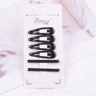 【美髮配件】韓式簡約髮夾6件套組(髮飾 瀏海夾 小黑夾 小髮夾 素色夾 碎髮夾 金屬髮夾 韓版小髮夾)