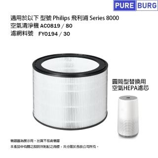 適用飛利浦PHILIPS AC0819 / 80直立式空氣清淨機圓桶型 副廠HEPA替換用濾網濾心