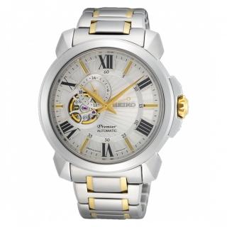 【SEIKO 精工】PREMIER透視背蓋開芯機械錶42.9mm(SSA417J1/)
