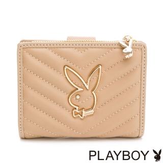 【PLAYBOY】短夾 Diamond系列(杏色)