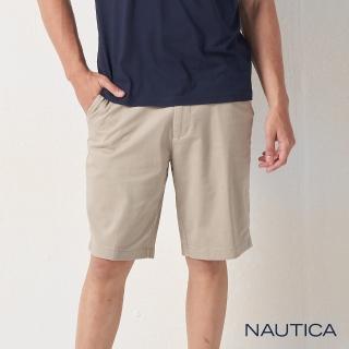 【NAUTICA】男裝 經典時尚修身短褲(卡其)