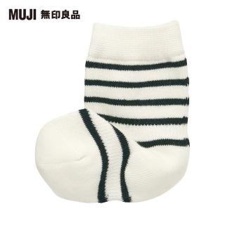 【MUJI 無印良品】幼兒棉混腳跟特殊編織橫紋直角襪(共3色)