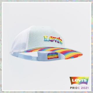 【LEVIS】Pride限量平權系列 男女同款 可調式排釦丹寧網帽 / 精工立體彩虹刺繡Logo / 彩虹細節 熱賣單品