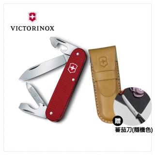 【VICTORINOX 瑞士維氏】8用現瑞士刀 附皮套(0.2600.L1221 紅)