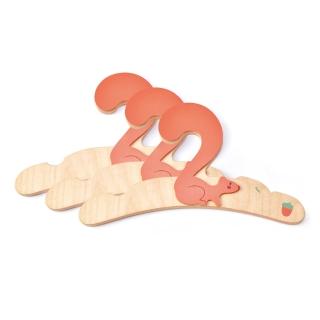 【Tender Leaf Toys】森林松鼠衣架組-3入(木製兒童家具)