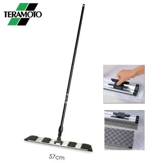 【HOME WORKING】日本除菌拖把黑柄57CM(波浪底板可深入接縫處清潔/輕量耐用)