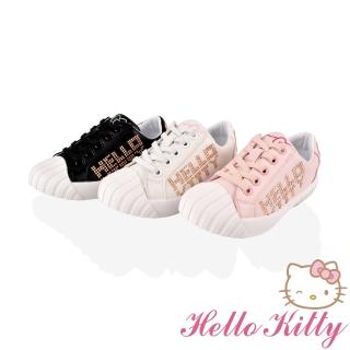 【HELLO KITTY】17-22.5cm兒童鞋 休閒鞋 減壓防滑水鑽(白&粉&黑色)