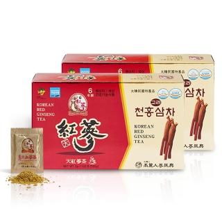 【振興高麗人蔘】高麗天紅蔘茶100入禮盒*2入組(哈囉高麗蔘茶-咖啡因掰掰-)(中秋送禮)