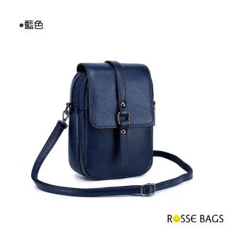 【Rosse Bags】多功能豎款真皮單肩斜背包(現+預  紅色 / 棕色 / 黑色 / 藍色)
