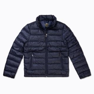 【RALPH LAUREN】Polo Ralph Lauren 年度熱銷防風防潑水保暖立領羽絨外套-女-深藍色(平輸品)