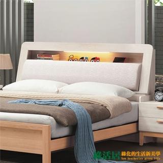 【綠活居】朗伍德   現代5尺雙人透氣皮革床頭箱(不含床底＋不含床墊)