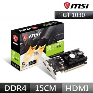 【MSI 微星】GT1030 2GD4 LP OC PCI-E 顯示卡