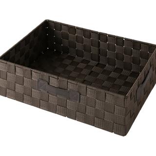 【NITORI 宜得利家居】收納籃 TICS2 橫式半格型 DBR(收納籃 收納盒 整理盒)