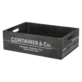 【NITORI 宜得利家居】木製收納盒 SHACK2 寬低型 橫式半格型 BK(收納籃 收納盒 整理盒)