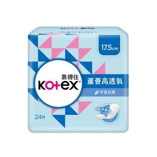 【Kotex 靠得住】蘆薈高透氧護墊加長無香17.5cm 24片x24包/箱