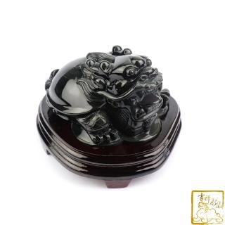 【吉祥水晶】彩虹黑曜石龍龜 1.9kg(化煞守財)