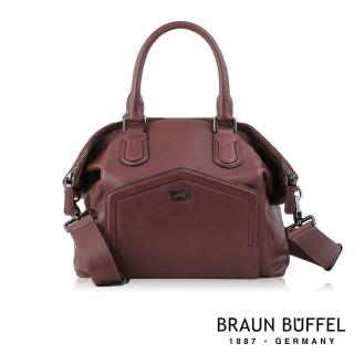 【BRAUN BUFFEL 德國小金牛】台灣總代理 奧菲莉亞-A 小型折耳手提包-咖啡色(BF675-57-BR)