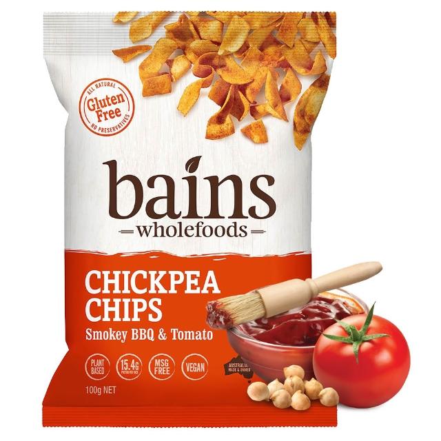 【BAINS WHOLEFOOD】鷹嘴豆零食脆片100g 任選5入(非油炸、無麩質、高纖高蛋白 )