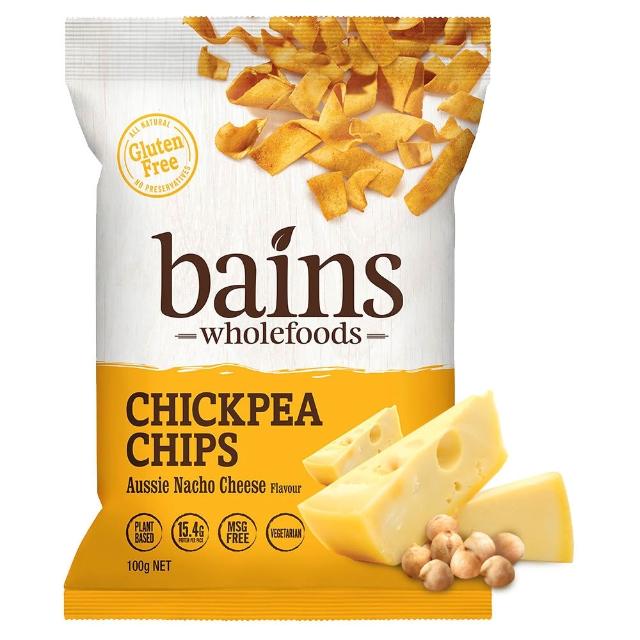 【BAINS WHOLEFOOD】鷹嘴豆零食脆片100g 任選5入(非油炸、無麩質、高纖高蛋白 )