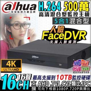 【KINGNET】監視器 H.264 4MP 400萬 16路 DVR 人臉偵測(大華 Dahua)