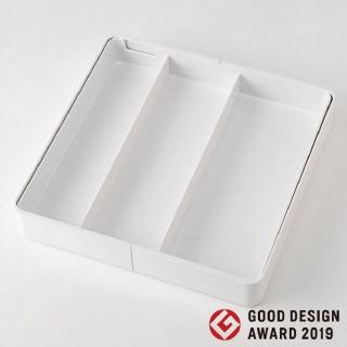 【NITORI 宜得利家居】伸縮餐具整理盒 雙向 WH N BRANC(收納架 收納盒 整理盒 餐具盒)