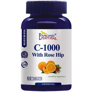 【Esmond Natural 愛司盟】C1000玫瑰果錠1瓶-純素(60錠/瓶)