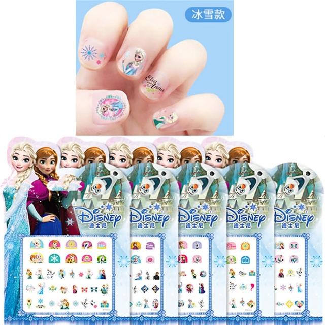 【TDL】迪士尼公主彩虹小馬冰雪奇緣兒童指甲貼紙美甲貼紙玩具組5入組 412652/412653(平輸品)