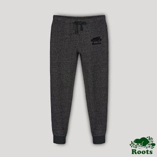 【Roots】Roots女裝- 經典修身版刷毛束口褲(深灰色)