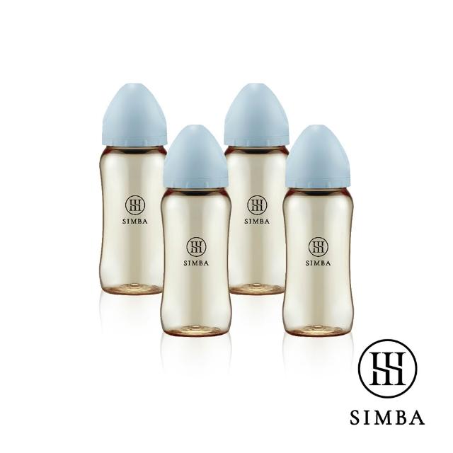 【Simba 小獅王辛巴】蘊蜜鉑金PPSU寬口防脹氣奶瓶4支組(360ml/主導式餵奶專用)