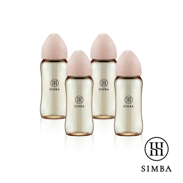 【Simba 小獅王辛巴】蘊蜜鉑金PPSU寬口防脹氣奶瓶4支組(360ml/主導式餵奶專用)