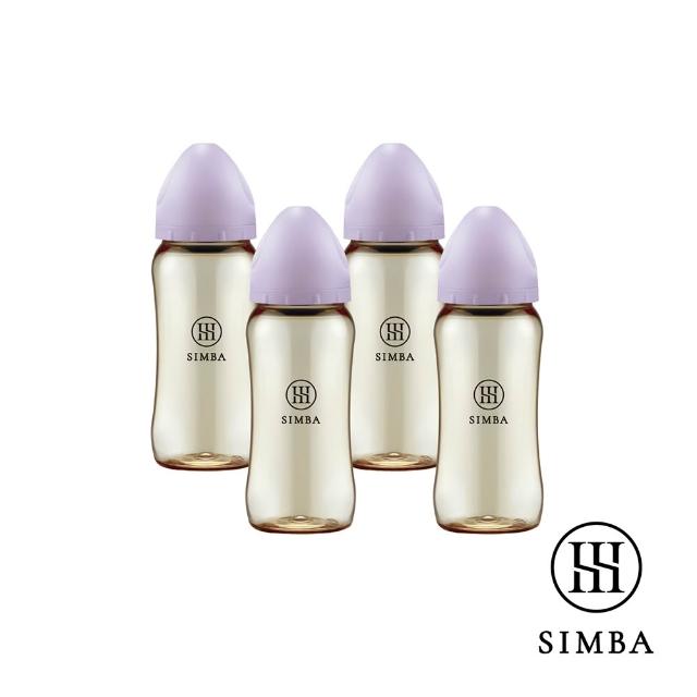 【Simba 小獅王辛巴】蘊蜜鉑金PPSU寬口防脹氣奶瓶4支組(360ml/主導式餵奶專用)
