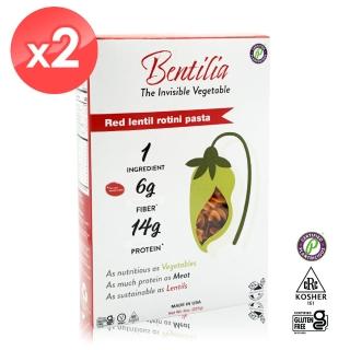 【BENTILIA】美國原裝進口紅扁豆義大利螺旋麵2包組(225公克*2包)