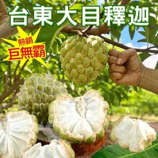 【禾鴻】台東頂級巨無霸大目釋迦10斤10-12顆含箱重x2箱(水果界的綠寶石)
