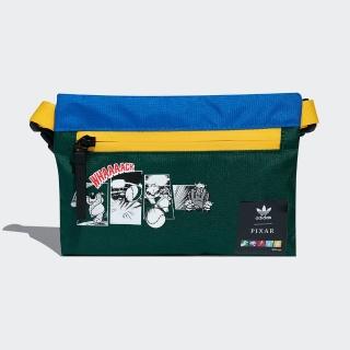 【adidas 愛迪達】腰包 小包 慢跑 運動包 迪士尼 POUCH HE3083 藍綠