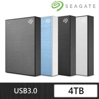 【SEAGATE 希捷】One Touch 4TB 2.5吋外接硬碟(極夜黑/星鑽銀/冰川藍/太空灰)