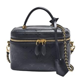 【Louis Vuitton 路易威登】M57118 VANITY PM系列Monogram壓花小羊皮手提/斜背包(黑)