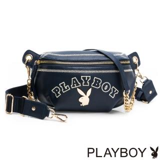 【PLAYBOY】腰包可單肩 The One系列(藍色)