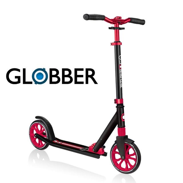 【GLOBBER 哥輪步】官方直營 法國 NL 205 青少年/成人大輪徑折疊滑板車(2輪滑板車、側柱、直立站立)