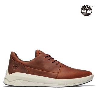 【Timberland】男款棕色GreenStride全粒面皮革休閒牛津鞋(A2GY8358)