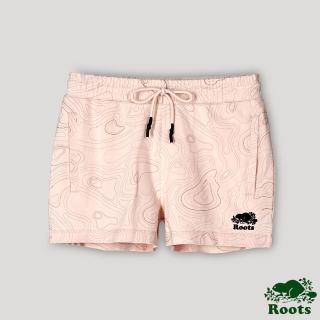 【Roots】Roots女裝-開拓者系列 等高線元素休閒短褲(桃粉色)