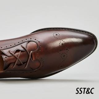 【SST&C 季中折扣】深咖啡色簡約雕花牛津鞋1312105003